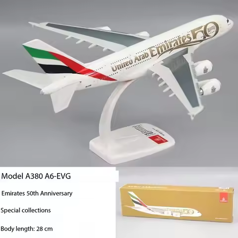 New 1/250 Scale A380 UAE Emirates Airline Aircraft Series 50th Anniversary/WildlifeABS Assembly Plan