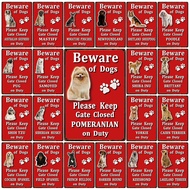 [ NEW ] Beware Of Dogs Pomeranian Pug Shiba Inu Bulldog Tin Metal Sign Home Decor Bar Wall Art Paint