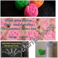 MAWAR Rose package A 15 roses.50 spoons.50 glasses