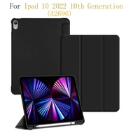 with pencil holder case For iPad 10 2022 10th Generation A2696 Magnetic Folding Smart Cover Funda fo