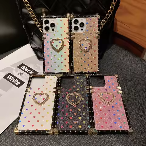 Luxury Glitter Ring Case for Xiaomi Redmi Note 13 Pro 14 5g 12 8 Nota 9 10 Pro 11s 10s Redmi 14c 13c
