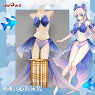uwowo Genshin Impact Sangonomiya Kokomi Swimsuit cosplay costume women's doujinshi summer swimsuit