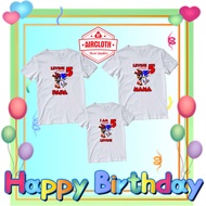 /Family Birthday T-Shirt/Family Birthday T-Shirt/Family Couple T-Shirt/Free Change Name/Sonic