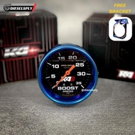 Universal Titanium Boost MeterR4 for Innova Fortuner/ Hilux/ Pajero/ Triton Boostmeter 35 Psi/ 60 Ps