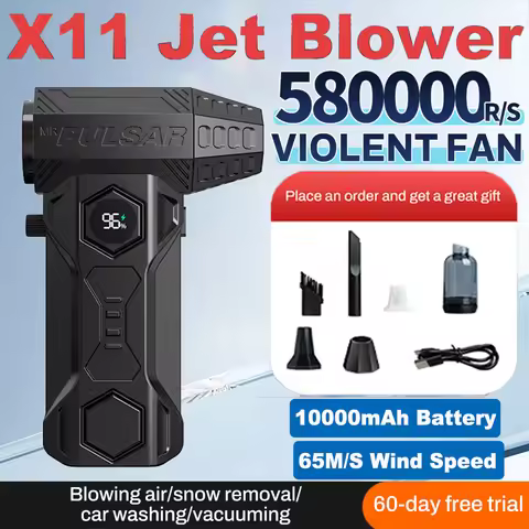 X11 Blower Violent Fan Handheld Turbo Jet Fan Brushless Motor 580,000 RPM Wind Speed 68m/s industria
