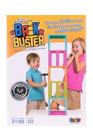 Strictly Briks Brik Buster, Construction Bricks and Toppling Tower Game, 133 Pieces, 100% Compatible