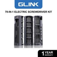 GLINK 78 in 1 Magnetic Screwdriver Set Precision Electric Screwdriver Kit with 72 Bits 5 Torque Sett