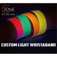 Custom Paper Waterproof Wristband Neon Disposable Party Club Event Wristband Printing Custom Light W