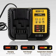 Pengecas Litium DCB112 2A Untuk Dewalt 10.8V 12V 14.4V 18V 20V DCB206 DCB205 DCB204 DCB203 DCB120,DC