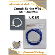 (Clear Stock)Curtain Spring Wire 1 pkt=6 feet/180 cm