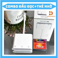 Combo CF, SD, TF card reader + 16GB CF memory card