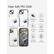 【Ader Label】Simple Clear Soft TPU iPhone Case For iPhone 16 15 14 13 12 11 Pro Max IX XS MAX XR 6 6s