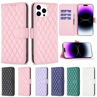 [Woo Fashion Case] กระเป๋าสตางค์เคสหนังฝาพับกลิ่นหอมขนาดเล็กสำหรับ iPhone 14 Pro Max 13 12 11 SE 2022 X XS XR 8 7 Plus