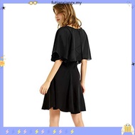 Women Elegant Pure Color Chiffon Shawl Cape Ruffle 2-Layer Chiffon Wraps Bolero Dress Accessory for 
