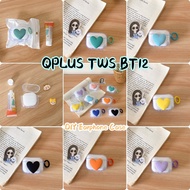 【imamura】For QPLUS TWS BT12 Case Cover DIY Cute Peach Heart Soft Silicone Earphone Case Casing NO.2