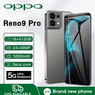 โทรศัพท์มือถือ OPPQ Reno9 Pro 5G สมาร์ทโฟนใหม่ ขายดี มือถือราคาถูก 6.7นิ้ว 16GB RAM+512GB ROM เมนูภาษาไทย 6800mAh Smartphone โทรศัพท์ถูกๆ ดี โทรศัพท์ Mobiles มือถือ HD ราคาถูก 4G/5G ส่งด่วนส่งตรงส่งเร็ว