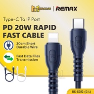 REMAX Cable Fast Charging Cable Powerbank Cable Remax MDRCC022 C-L 20W Cable Data Cable 20W Cable PD Cable Fast Cable