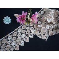 Giper Embroidered Lace Fabric - Medium Floral - 09027 (L :-/+ 8 cm) - Min 15 Yards