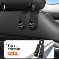 1/2Pcs Hyundai Car Seat Back Hook Rubber Leather Double Hook Car Rear Front Seat Hanger As Phone Hol