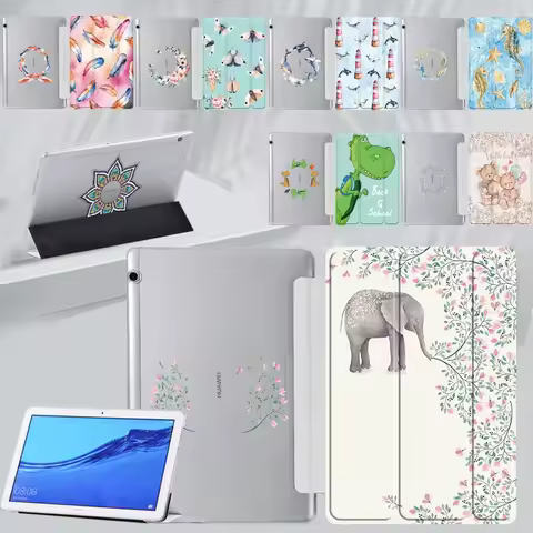 Case for Huawei MediaPad T5 10 10.1" AGS2-W09/W19/L03/L09/T3 10 9.6" AGS-W09/L09/L03 Flip Trifold Le