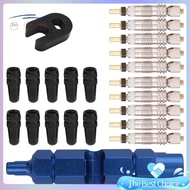 10pcs Valve Core for Presta,Valve Core Bike Bicycle Replacement with 2 Valve Core Remover Tools&10 V