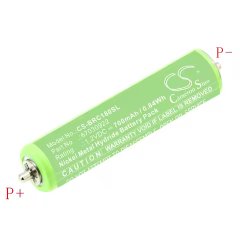 Ni-MH Shaver Battery for Braun, 1.2V, 700mAh, Compatible Models: 1000, 10B, 150S-1, 170, 1715, 1735,