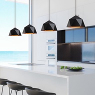 โคมไฟเพดาน LOFT Ceiling Lights จี้ไฟ  สไตล์โมเดิร์น เส้นผ่าศูนย์กลาง25CM black/white/gold Creative B