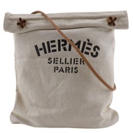 【日本直送】愛馬仕 HERMES Aline GM 側肩背包 帆布 米白 中性【二手品】