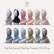 Voal Paris Lasercut Premium / Hijab Segi Empat / Krudung Finishing /