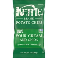 Kettle Brand Sour Cream & Onion Potato Chips 酸忌廉 & 洋葱味厚切薯片 5oz / 141g【084114114464】