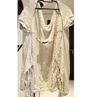 Japan Brise knit open front fringe cardigan