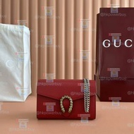 Gucci Dionysus酒神鏈條包紅色mini款和防塵袋！7 銀包 手袋 卡片夾