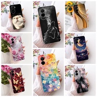Clear Cover For Poco M7 4G Case Cute Cat Fashion Butterfly Luxury Funny Cool 2D Painted Casing