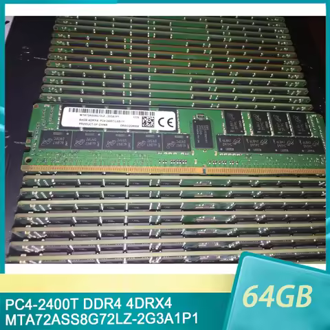 RAM 64GB 64G PC4-2400T DDR4 ECC REG LRDIMM 4DRX4 MTA72ASS8G72LZ-2G3A1P1 Server Memory