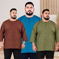 Kurta Petak Plus Size 3XL-7XL 3/4 Kurta Lelaki Premium Cotton Fabric | Kurta Moden Saiz Besar | Comf