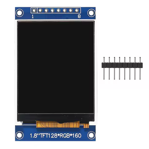 Aokin 1.8 inch Full Color 128x160 SPI Full Color TFT LCD Display Module ST7735S 3.3V Replace OLED Po