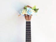 Ukulele lei / blue hibiscus, Ukulele gifts, Ribbon leis, Ha