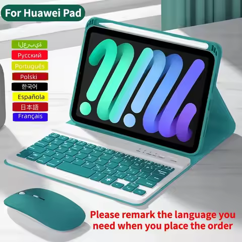 Bluetooth Keyboard Mouse Case For Huawei MatePad Pro 12.6 13.2 Air 11.5 11 M6 10.8 C5 SE 10.1 T10s T