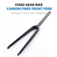 Carbon Fiber Fixie Front Fork Black Straight Tube 700C 23-32C Fit Fixed Gear Frame