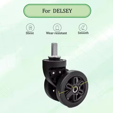 For DELSEY Quiet Luggage Wheels Replacement 360° Rotation TPU Heavy Duty Suitcase Repair Accessories