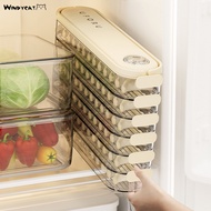 WINDYCAT Dumpling Box Transparent Dumpling Storage Box Single/Dual Layer Food Preservation Container for Refrigerator