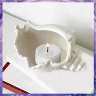 Ceramics Conch Shell Tea Light Candle Holder Shell Jewelry Dish Ocean Beach Theme Ceramic White Shel