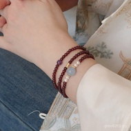 Wine Net Amethyst Xiaohong Live Garnet Bracelet Bracelet Natural Red Multi-Circle Garnet Red Welfare