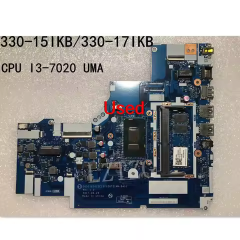 NM-B451 For Lenovo Ideapad 330-15IKB/330-17IKB Laptop Motherboard mainboard CPU I3-7020 UMA FRU 5B20