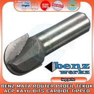 MATA BENZ ROUTER BIT VEE GROOVE BITS PROFILE BIT 201 011 1/4" X 3/8" 1/2" 45 DEGREES 450 SHANK TRIMM