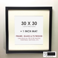 30x30Centimeters Plus 1 Inch Mat Wall Frame - Picture Frame - Photo Frame