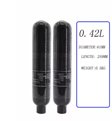 4500Psi 30Mpa 0.42L 420cc Carbon Fiber Cylinder Steel Bottle Portable Tank M18*1.5 Thread