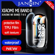 JANSIN ฟิล์ม กันรอยหน้าจอสำหรับ Xiaomi Mi Band 8 ฟิล์ม Miband 8 flims miband 7 ฟิล์ม Mi7 Smart Wristband mi band 7 6 5 4 Screen Protector Clear Full Protective Film