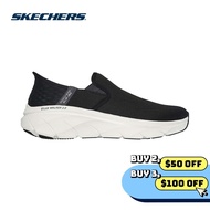 Skechers Men Slip-ins Sport D'Lux Walker 2.0 Reeler Casual Shoes - 232463-BLK Air-Cooled Memory Foam