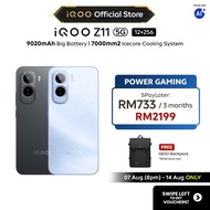 New Arrivals iQOO Z11 5G 24*(12+12)+256GB 9020mAh 90W 7k mm² Icecore Cooling 144Hz 1.5K AMOLED Espor